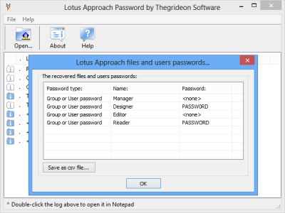 Lotus Approach Password 2015.06.01 screenshot