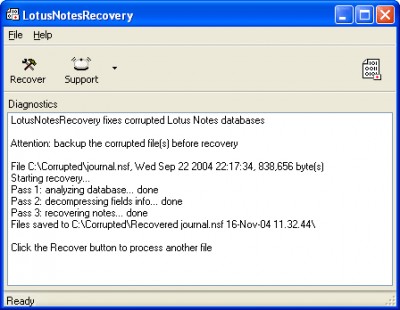 LotusNotesRecovery 1.0.0731 screenshot