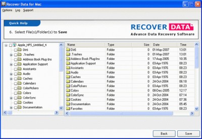 Mac File Recovery Software 2.1 screenshot