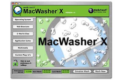 MacWasher X 1.1 screenshot