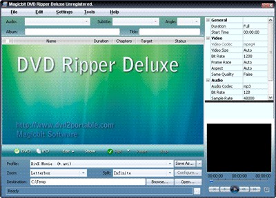 Magicbit DVD Direct to PSP 6.7.36 screenshot