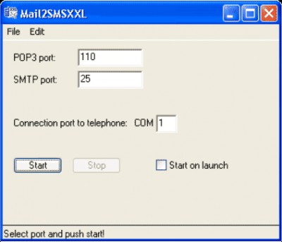 Mail2SMSXXL 2.0.3 screenshot