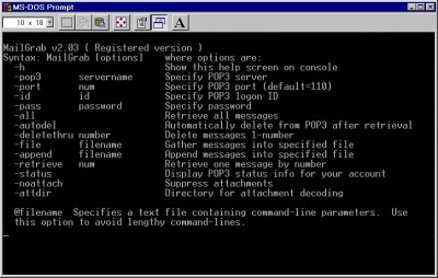 MailGrab 2.03 screenshot