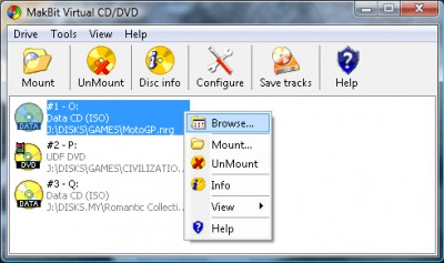 MakBit Virtual CD/DVD 1.95 screenshot