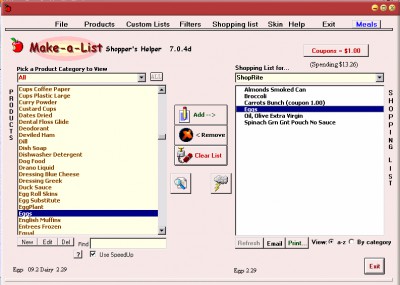 Make-a-List Shoppers Helper 7.0.8 screenshot