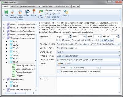 Manco .NET Licensing System 9.0.0.0 screenshot