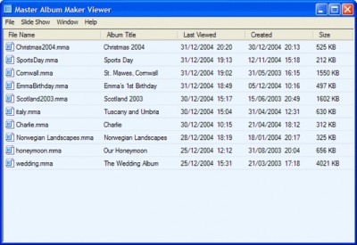 Master Album Maker Viewer 2.0 screenshot