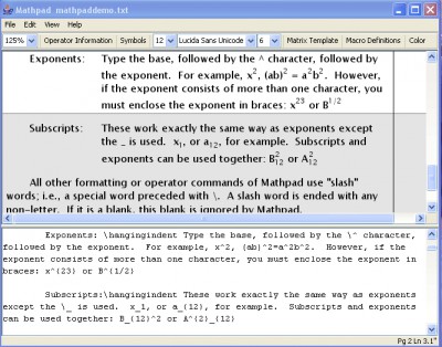 Mathpad 1.0 screenshot