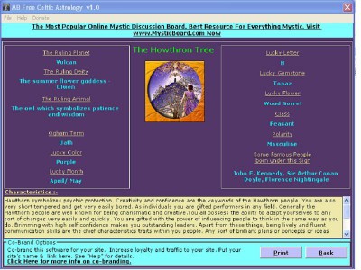 MB Celtic Astrology 2.05 screenshot