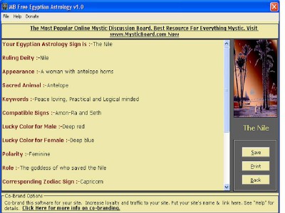 MB Egyptian Astrology 2.10 screenshot