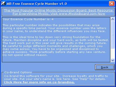 MB Essence Cycle Number 1.70 screenshot