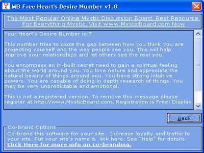 MB Free Heart Desire Number 1.25 screenshot