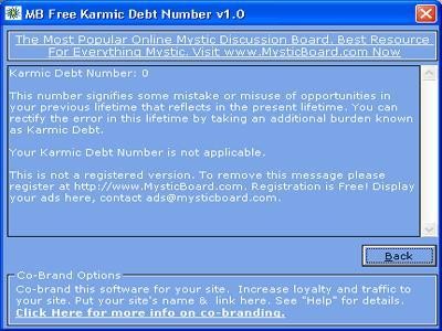 MB Free Karmic Debt Number 1.50 screenshot