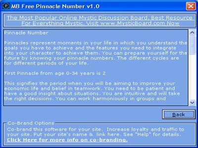 MB Free Pinnacle Number 1.25 screenshot