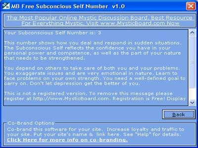 MB Free Subconscious Self Number 1.50 screenshot