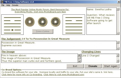 MB I Ching Software 2.30 screenshot