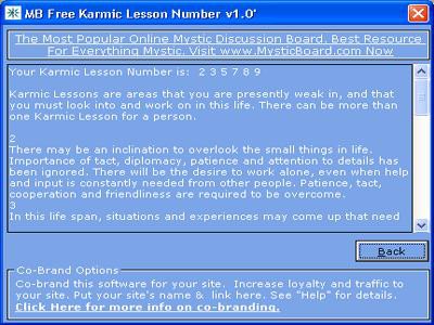 MB Karmic Lesson Number 1.95 screenshot