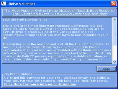 MB Life Path Number 1.40 screenshot