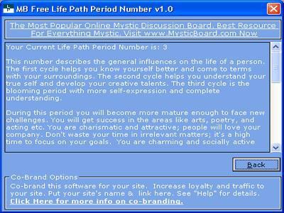 MB Life Path Period Number 1.95 screenshot