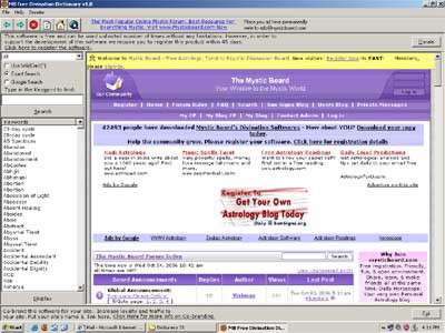 MB Occult Dictionary Software 1.75 screenshot
