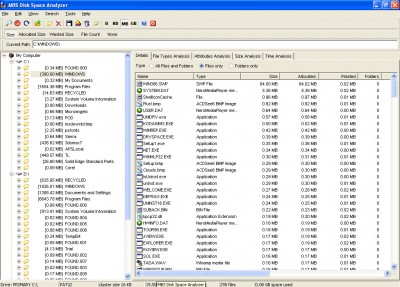 MBS Disk Space Analyzer 1.3 screenshot
