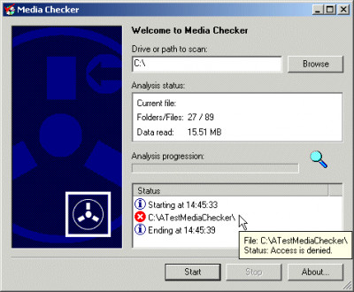 MediaChecker 2.03 screenshot