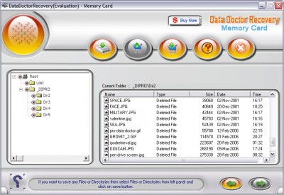 Memory Card data recovery Files Restore 3.0.1.5 screenshot