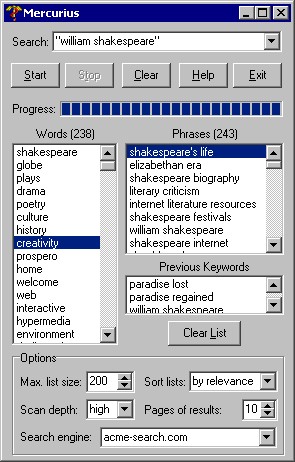 Mercurius 1.56 screenshot
