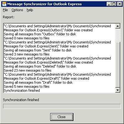 Message Synchronizer for Outlook Express 2.33 screenshot