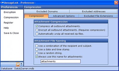 MessageLock for Outlook 2003 1.30.2 screenshot