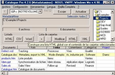 MetaDataMiner Catalogue PRO Spanish 4.2.19 screenshot