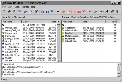 MicroFTP 2000 2.6 screenshot