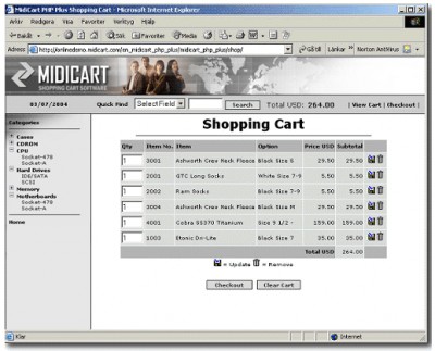 MidiCart PHP Shopping Cart 6.10 screenshot