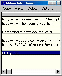 Mihov Info Saver 0.3 screenshot