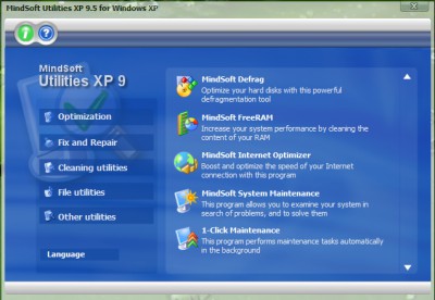 MindSoft Utilities 2009 for Windows XP 2009.25 screenshot