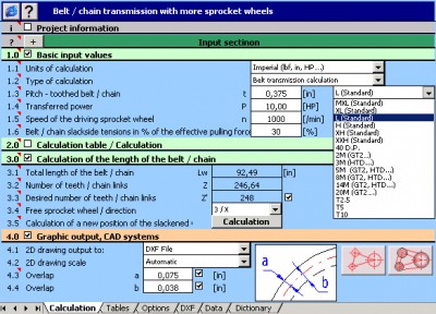 MITCalc - Multi pulley calculation 1.12 screenshot
