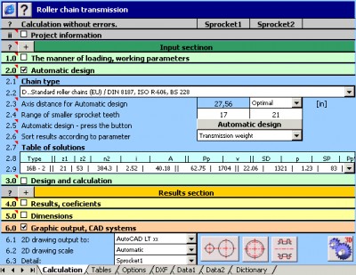 MITCalc - Roller Chains Calculation 1.12 screenshot