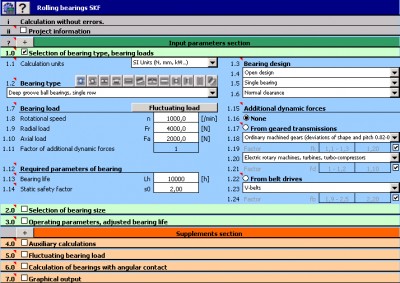 MITCalc - Rolling Bearings Calculation II 1.11 screenshot
