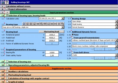 MITCalc - Rolling Bearings Calculation II 1.18 screenshot