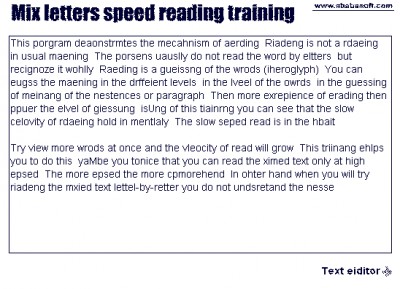 Mix letters speed reading training 2.3 screenshot