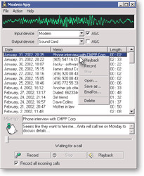 Modem Recorder 3.5.1.9916 screenshot