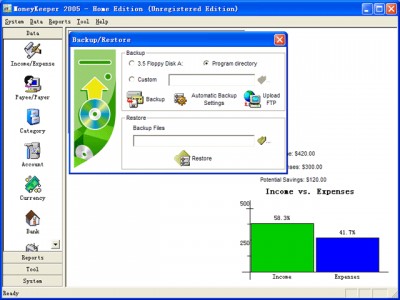 MoneyKeeper 2005 - Home Edition 2.52 screenshot