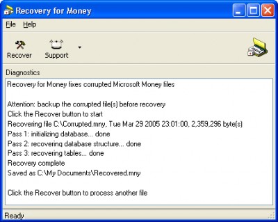 MoneyRecovery 1.0.421 screenshot