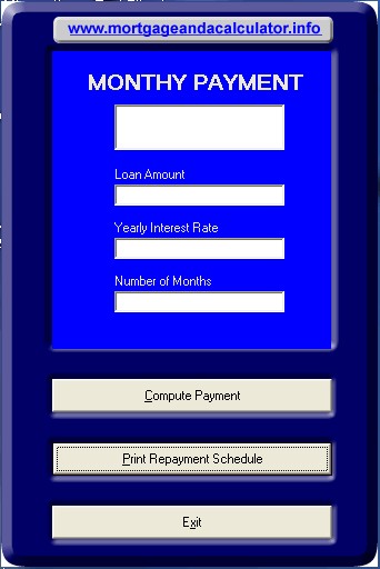 Mortgage Calculator 1.0 screenshot