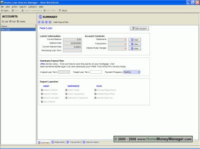 Mortgage Loan Interest Manager Linux 4.1.070910 screenshot