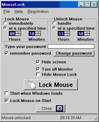 Mouse Lock 1.65 screenshot