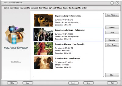 mov Audio Extractor 9.4.3 screenshot