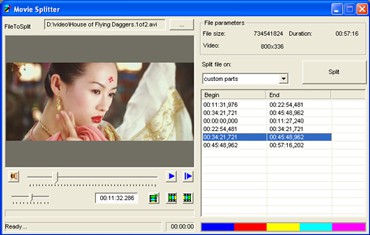 Movie Splitter 2.1 screenshot