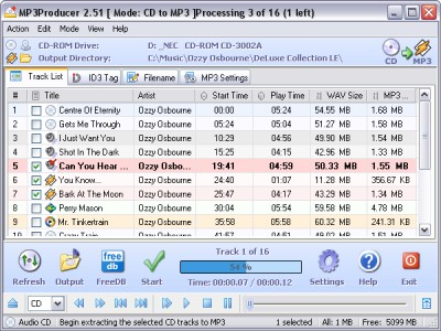 MP3Producer 2.52 screenshot