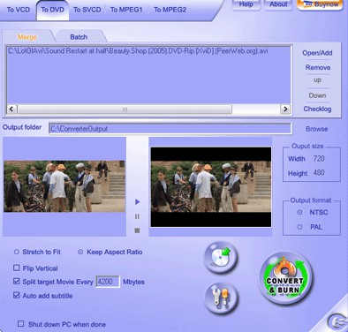 MPEG MOV to DVD Converter 4.22 screenshot